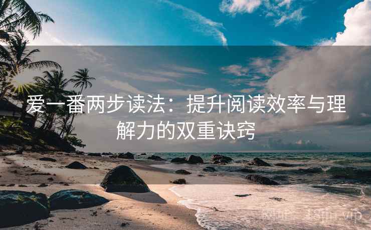 爱一番两步读法：提升阅读效率与理解力的双重诀窍
